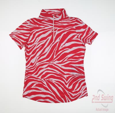 New Womens IBKUL Polo Small S Red MSRP $95