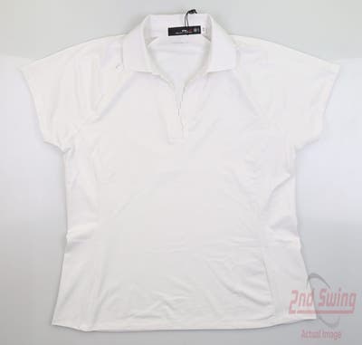 New Womens Ralph Lauren RLX Polo Large L White MSRP $110
