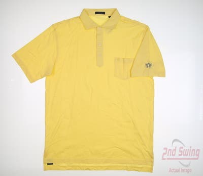 New W/ Logo Mens Turtleson Polo Large L Yellow MSRP $99