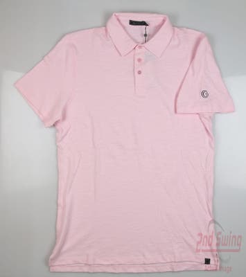 New W/ Logo Mens G-Fore Golf Polo X-Large XL Pink MSRP $145