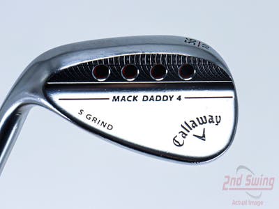 Callaway Mack Daddy 4 Chrome Wedge Sand SW 56° 10 Deg Bounce S Grind Dynamic Gold Tour Issue S200 Steel Stiff Left Handed 35.5in
