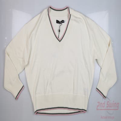 New Womens Ralph Lauren RLX Golf Sweater X-Large XL White MSRP $248