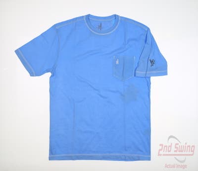 New W/ Logo Mens Johnnie-O T-Shirt Small S Blue MSRP $42