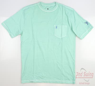 New W/ Logo Mens Johnnie-O T-Shirt Small S Green MSRP $42