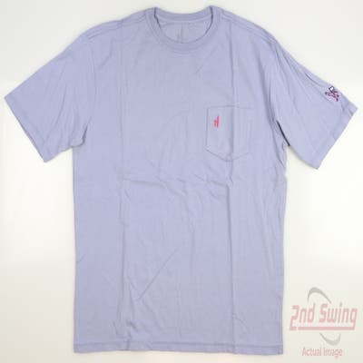 New W/ Logo Mens Johnnie-O T-Shirt Small S Purple MSRP $42