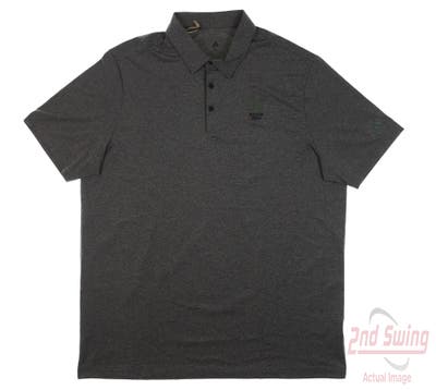 New W/ Logo Mens Adidas Polo X-Large XL Gray MSRP $80