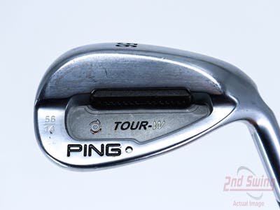 Ping Tour-W Brushed Silver Wedge Sand SW 56° 14 Deg Bounce Ping AWT Steel Stiff Right Handed Black Dot 35.25in