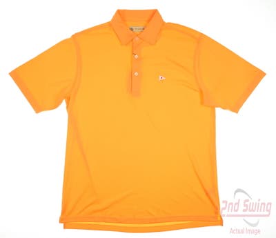 New W/ Logo Mens DONALD ROSS Polo Medium M Orange MSRP $85