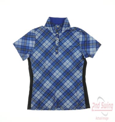New Womens GG BLUE Golf Polo Small S Blue MSRP $88