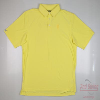 New Mens Straight Down Dodge Polo XX-Large XXL Yellow MSRP $96