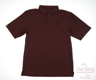 New W/ Logo Mens Straight Down Dodge Polo X-Large XL Brown MSRP $96