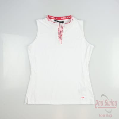 New Womens J. Lindeberg Sleeveless Polo Small S White MSRP $90