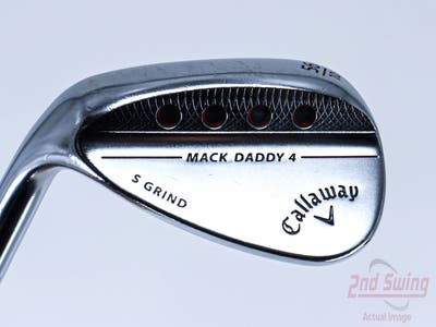 Callaway Mack Daddy 4 Chrome Wedge Sand SW 56° 10 Deg Bounce S Grind Dynamic Gold Tour Issue S200 Steel Stiff Left Handed 36.25in