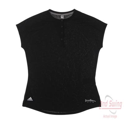 New W/ Logo Womens Adidas T-Shirt Medium M Black MSRP $65
