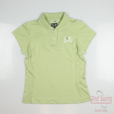 New W/ Logo Womens Adidas Polo Small S Green MSRP $
