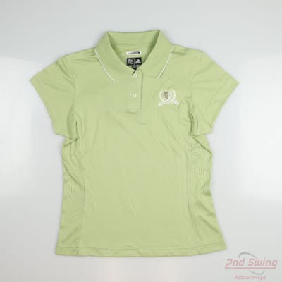 New W/ Logo Womens Adidas Polo Small S Green MSRP $