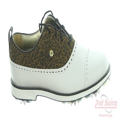 New Womens Golf Shoe Footjoy Premiere Medium 7 White/Brown MSRP $210 99042