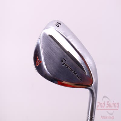 TaylorMade Milled Grind Satin Chrome Wedge Gap GW 50° 9 Deg Bounce FST KBS Tour Steel Wedge Flex Right Handed 35.5in