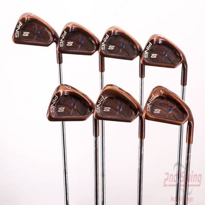 Ping ISI Beryllium Copper Iron Set 5-PW SW True Temper Dynamic Gold S300 Steel Stiff Right Handed Blue Dot 37.25in