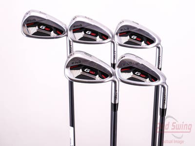 Ping G410 Iron Set 8-PW AW LW ALTA CB Red Graphite Stiff Right Handed Black Dot 36.5in