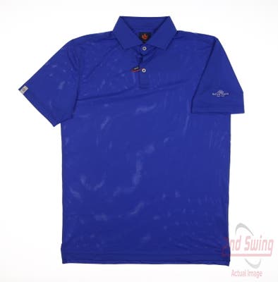 New W/ Logo Mens DONALD ROSS Polo Small S Blue MSRP $99