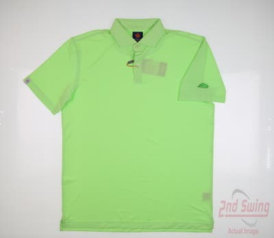 New W/ Logo Mens DONALD ROSS Polo Large L Green MSRP $99