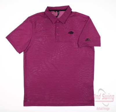 New W/ Logo Mens Adidas Polo Medium M Purple MSRP $65