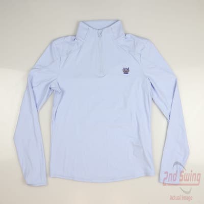 New W/ Logo Womens G-Fore 1/4 Zip Pullover X-Small XS Blue MSRP $145