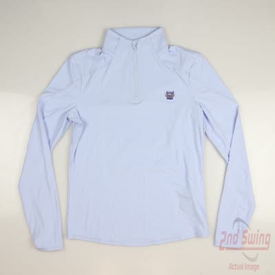 New W/ Logo Womens G-Fore 1/4 Zip Pullover X-Small XS Blue MSRP $145
