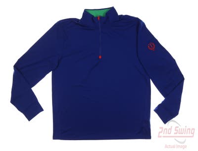 New W/ Logo Mens Ralph Lauren Golf 1/4 Zip Pullover Medium M Blue MSRP $125