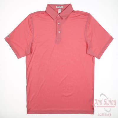 New Mens Straight Down Polo Large L Pink MSRP $80