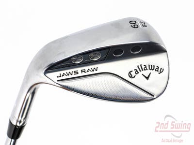 Callaway Jaws Raw Chrome Wedge Lob LW 60° 8 Deg Bounce Z Grind Dynamic Gold Spinner TI Steel Wedge Flex Left Handed 35.0in