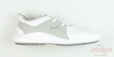 New Mens Golf Shoe Puma IGNITE FASTEN8 Disc 11 White/Silver/High Rise MSRP $120 194541 03