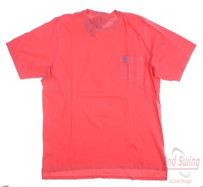 New W/ Logo Mens B. Draddy Dewey Pocket T-Shirt Medium M Red MSRP $70