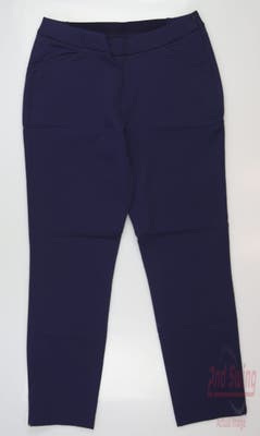 New Womens Peter Millar Golf Pants 8 Navy Blue MSRP $155