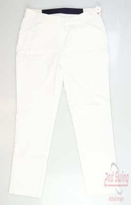 New Womens Peter Millar Golf Pants 6 White MSRP $155