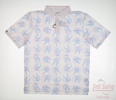 New Mens Straight Down Polo Large L Multi MSRP $80