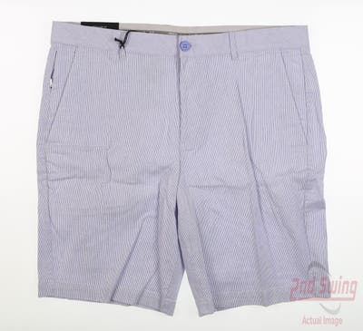 New Mens Straight Down Shorts 36 Blue MSRP $70