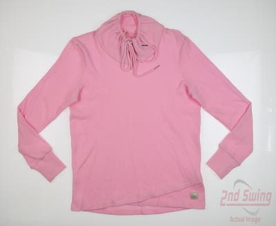 New Womens Straight Down Long Sleeve Mock Neck Small S Pink MSRP $70