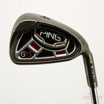 Ping G15 Single Iron 4 Iron Ping AWT Steel Regular Right Handed Black Dot 38.5in