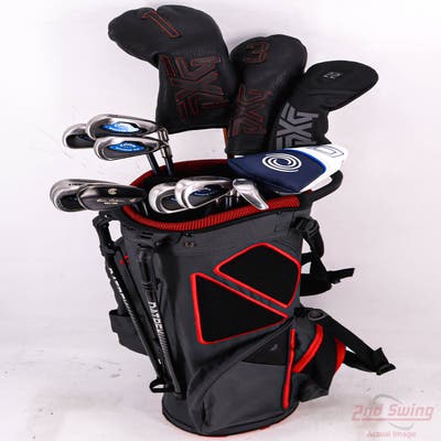Complete Set of Men's Ping Adams Ben Hogan Callaway Cleveland Pyramid Golf Clubs + Datrek Stand Bag - Right Handed