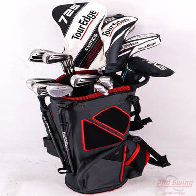 Complete Set of Men's TaylorMade Nike Cleveland Wilson Golf Clubs + Datrek Stand Bag - Right Handed