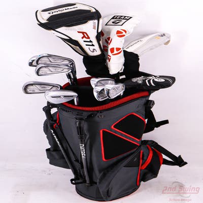 Complete Set of Men's TaylorMade Mizuno Odyssey Golf Clubs + Datrek Stand Bag - Right Handed