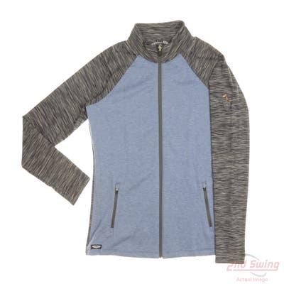 New W/ Logo Womens Straight Down Jacket Medium M Blue MSRP $135