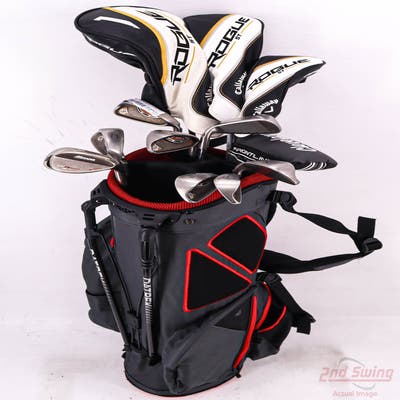 Complete Set of Men's Callaway Ping Mizuno Golf Clubs + Datrek Stand Bag - Right Handed