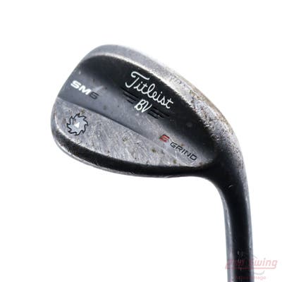Titleist Vokey SM6 Jet Black Wedge Lob LW 60° 10 Deg Bounce S Grind SM6 BV Steel Wedge Flex Right Handed 35.25in