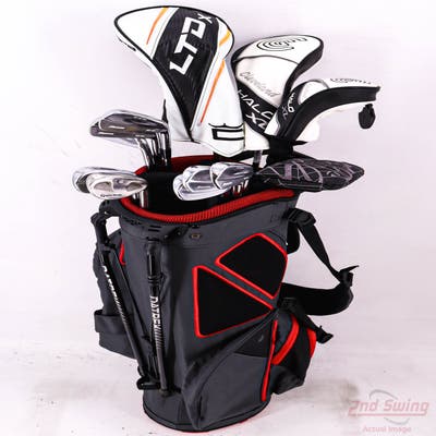 Complete Set of Men's TaylorMade Mizuno Odyssey Golf Clubs + Datrek Stand Bag - Right Handed
