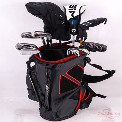 Complete Set of Men's Callaway Ping Cobra Adams Cleveland Tour Edge Golf Clubs + Datrek Stand Bag - Right Handed