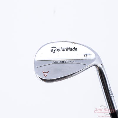 TaylorMade Milled Grind Satin Chrome Wedge Lob LW 58° 11 Deg Bounce SB True Temper Dynamic Gold Steel Wedge Flex Right Handed 35.0in