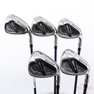 TaylorMade SIM2 MAX OS Iron Set 7-PW AW Fujikura Ventus Blue 5 Graphite Senior Right Handed +3/4"